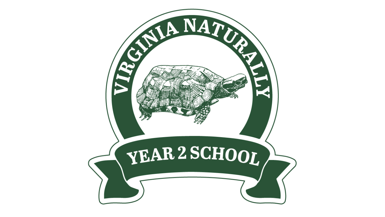 Virginia Naturally School Award with a turtle