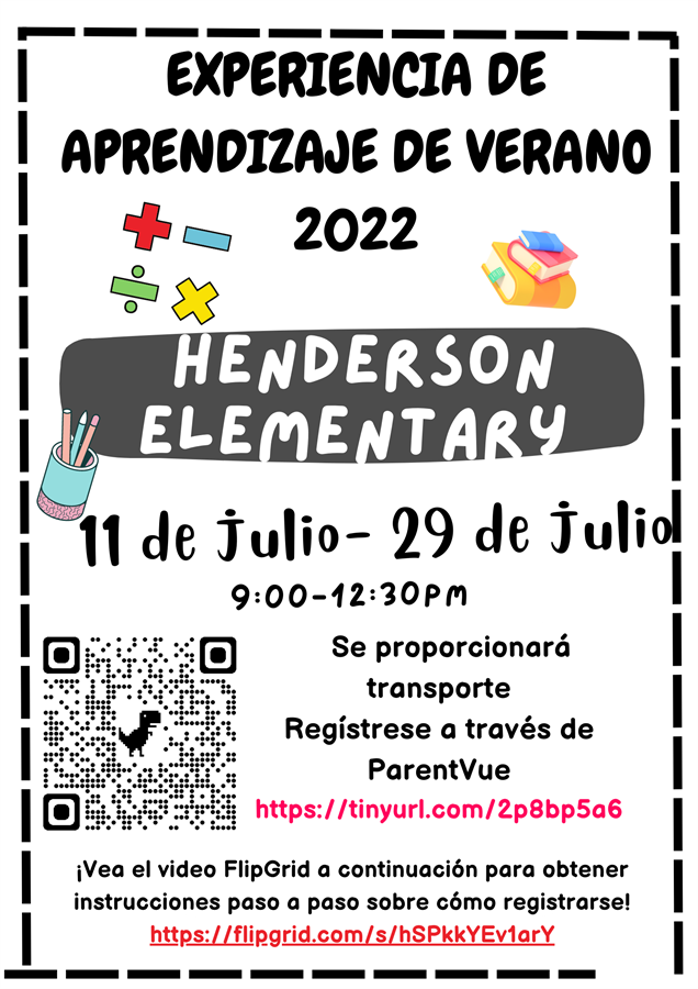 Summer School Flyer Spanish