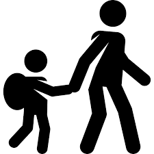 This is an icon of two people walking.