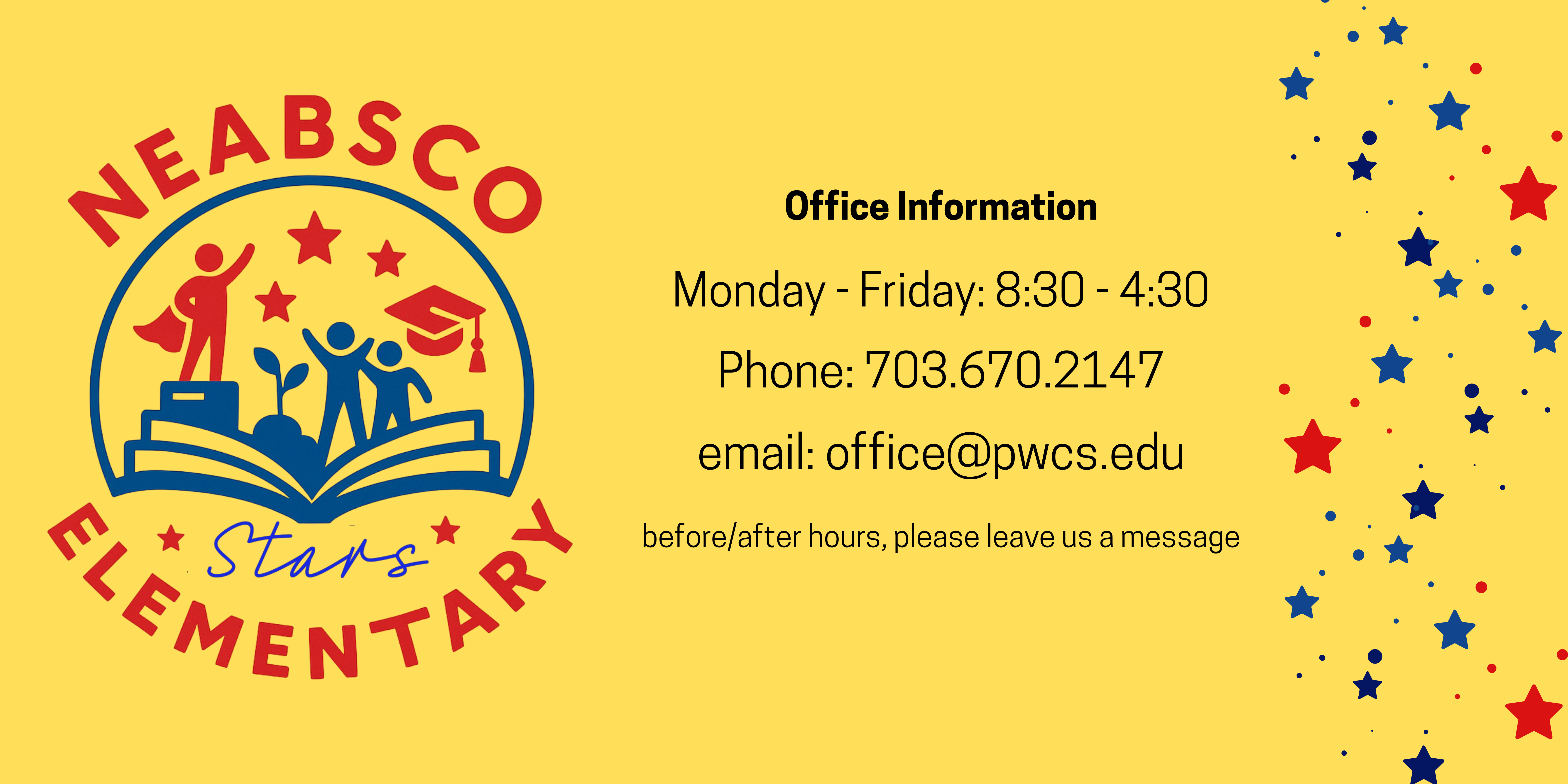 school logo stars and office details